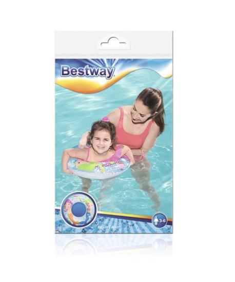 Bestway Desenli Çocuk Simit 51 cm Deniz Kızı Desenli 3-6 Yaş